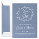 Wreath on Shimmer Save the Date Cards Image 4 of 14